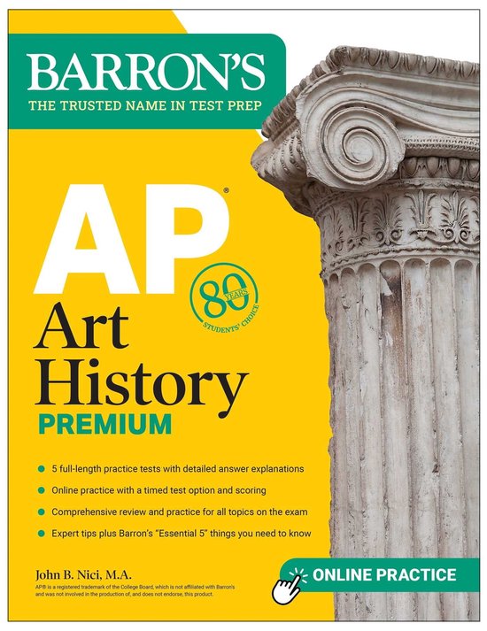 Barron's AP Prep AP Art History Premium, Sixth Edition Prep Book