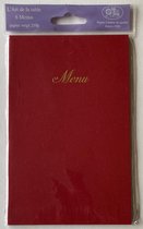 L' Art de Table - menus - papier vergé 210g - 6 pièces - bordeaux