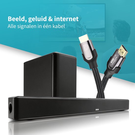DINTO® HDMI Kabel 2.1 - 4K + 8K Ultra HD - 3 meter - HDMI naar HDMI - DINTO