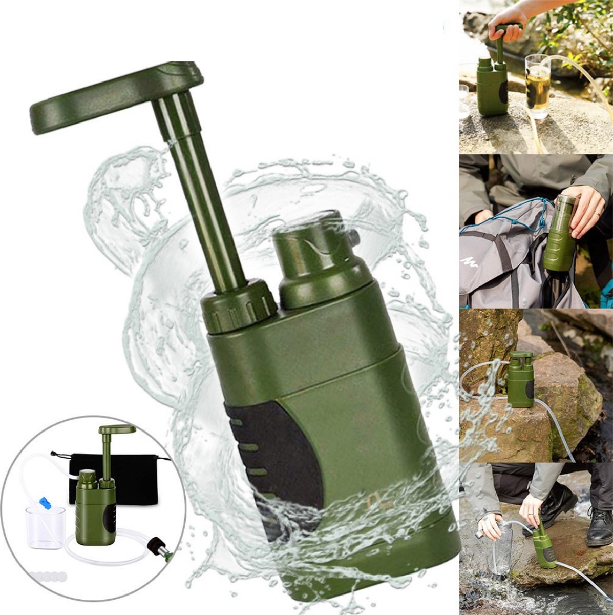 Currero Waterfilter Survival - Water Filter Straw - Survival Kit - Outdoor - Professioneel