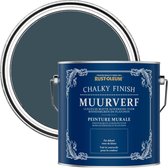 Rust-Oleum  Blauw Chalky Finish Muurverf - Avondblauw 2,5L