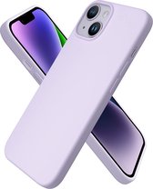 Compatibel met iPhone 14, 6,1 inch (16,3 cm), siliconen case, ultradun, volledige bescherming, vloeibare siliconen telefoonhoes, bescherming voor de iPhone 14 6,1 inch (16,3 cm) 2022, pastelpaars