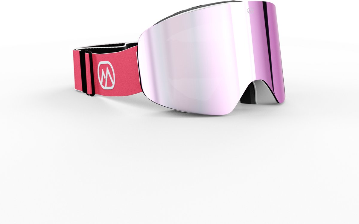 ANIMØ Original - The Flamingo, roze - Roze skibril - Roze lens - Inclusief extra's