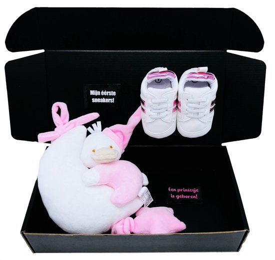 Kraamcadeau Jongen Met Speen - Kraamkado Voor Een Jongen Met Speen En Babysneakers Baby Sneakerbox Zwart Babyshower Rechtstreeks Versturen Ook Mogelijk