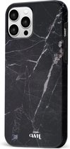 xoxo Wildhearts Marble Black Mood - Double Layer - Hardcase hoesje geschikt voor iPhone 11 Pro hoesje zwart - Zwarte shockproof case geschikt voor Apple iPhone 11 Pro hoesje marmer - Zwart