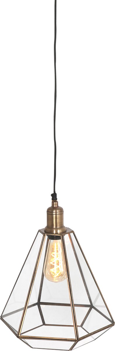 Hanglamp - Bussandri Limited - Retro - Glas - Retro - E27 - L: 35cm - Voor Binnen - Woonkamer - Eetkamer - Brons