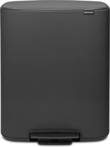 Bol.com Brabantia Bo Prullenbak - 2 x 30 l - Mineral Infinite Grey aanbieding
