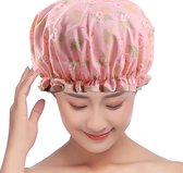 Douchemuts - Douchemuts met flamingoprint - Flamingo - Douchekapje - Flamingo- Douche kapje - Douche cap - Douchecap - Douche muts - Shower cap