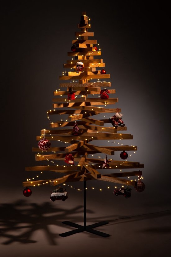 het beleid Gezondheid matig houten kerstboom bruin steigerhout 90cm | bol.com