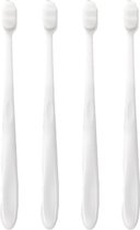 SPAREN: 4x Ultra-fijne tandenborstel - zachte tandenborstel voor diepere reiniging - Tandenborstel met 10.000 haren - zacht, een massage voor je tanden - wit