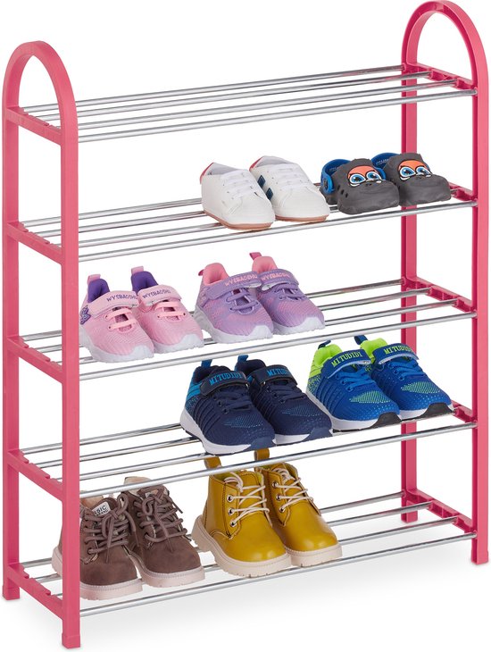 Range-chaussures pour enfants Relaxdays - jusqu'à la taille 30 - étagère de  rangement