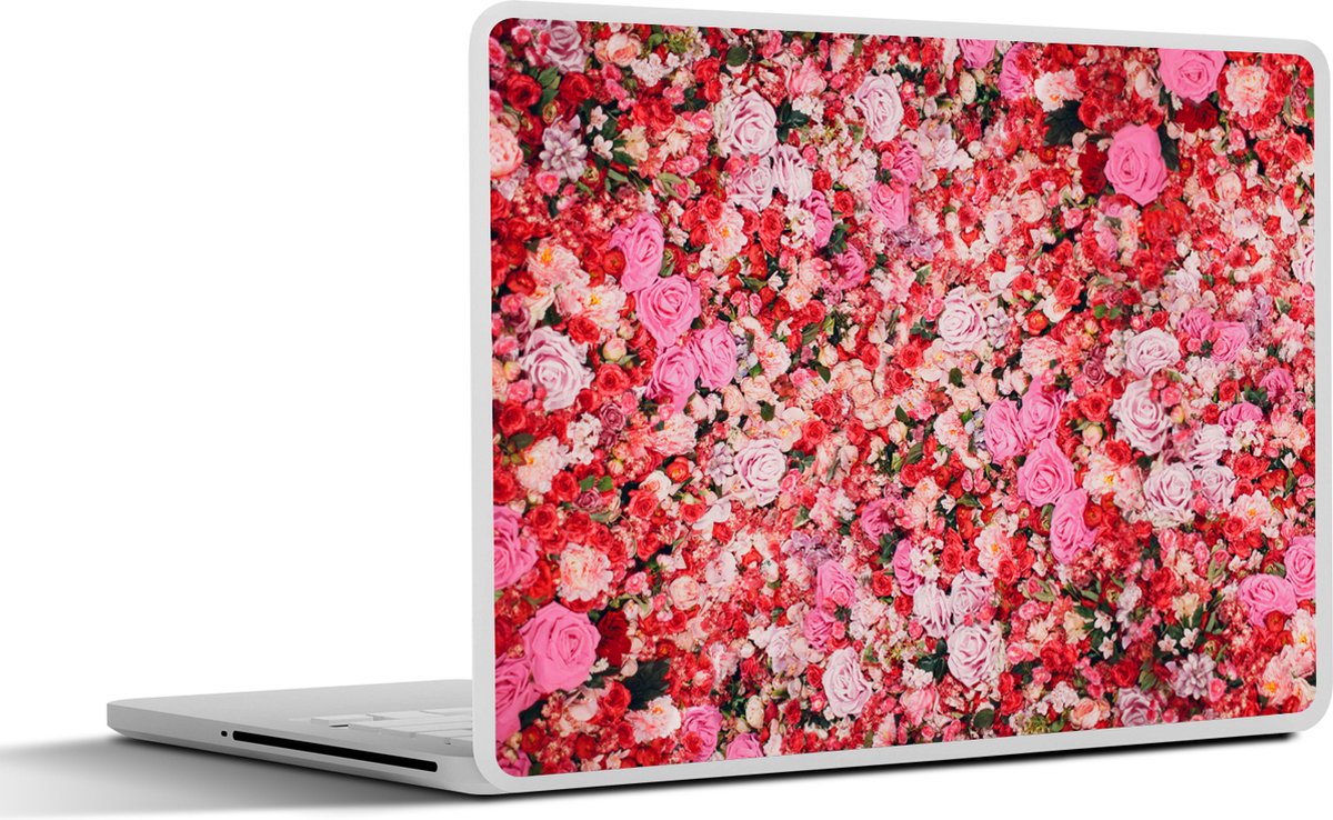 Laptop sticker - 12.3 inch - Bloemen - Kleuren - Rozen - 30x22cm - Laptopstickers - Laptop skin - Cover