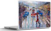 Autocollant pour ordinateur portable - 17,3 pouces - Peinture - Peinture à l'huile - Voiture - Passage piéton - 40x30cm - Autocollants pour ordinateur portable - Skin pour ordinateur portable - Housse
