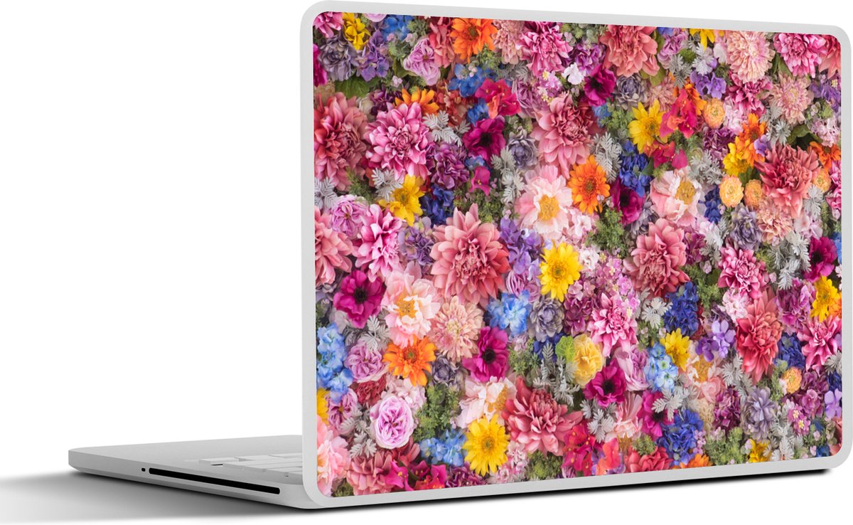 Laptop sticker - 11.6 inch - Bloemen - Kleuren - Collage - 30x21cm - Laptopstickers - Laptop skin - Cover