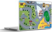 Sticker ordinateur portable - 14 pouces - Enfants - Village - Voiture - Routes