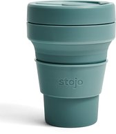STOJO - Gobelet pliable - To Go - Eucalyptus - Vert - 355ml - Réutilisable