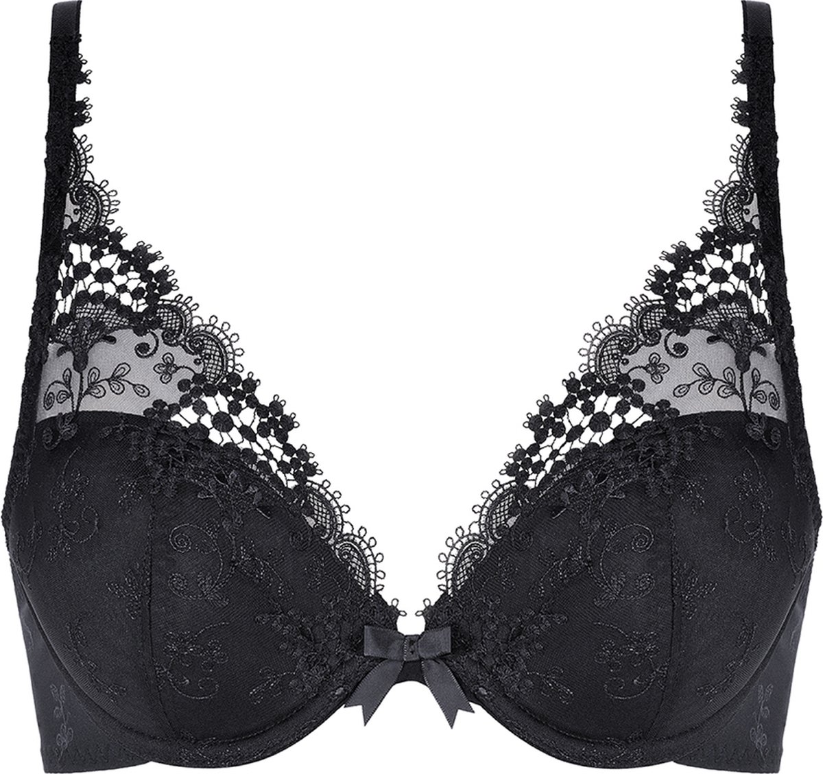 Simone Pérèle - Wish Push-Up Triangel BH Zwart - maat 75A - Zwart