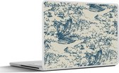 Laptop sticker - 14 inch - Water - Japan - Patroon - 32x5x23x5cm - Laptopstickers - Laptop skin - Cover