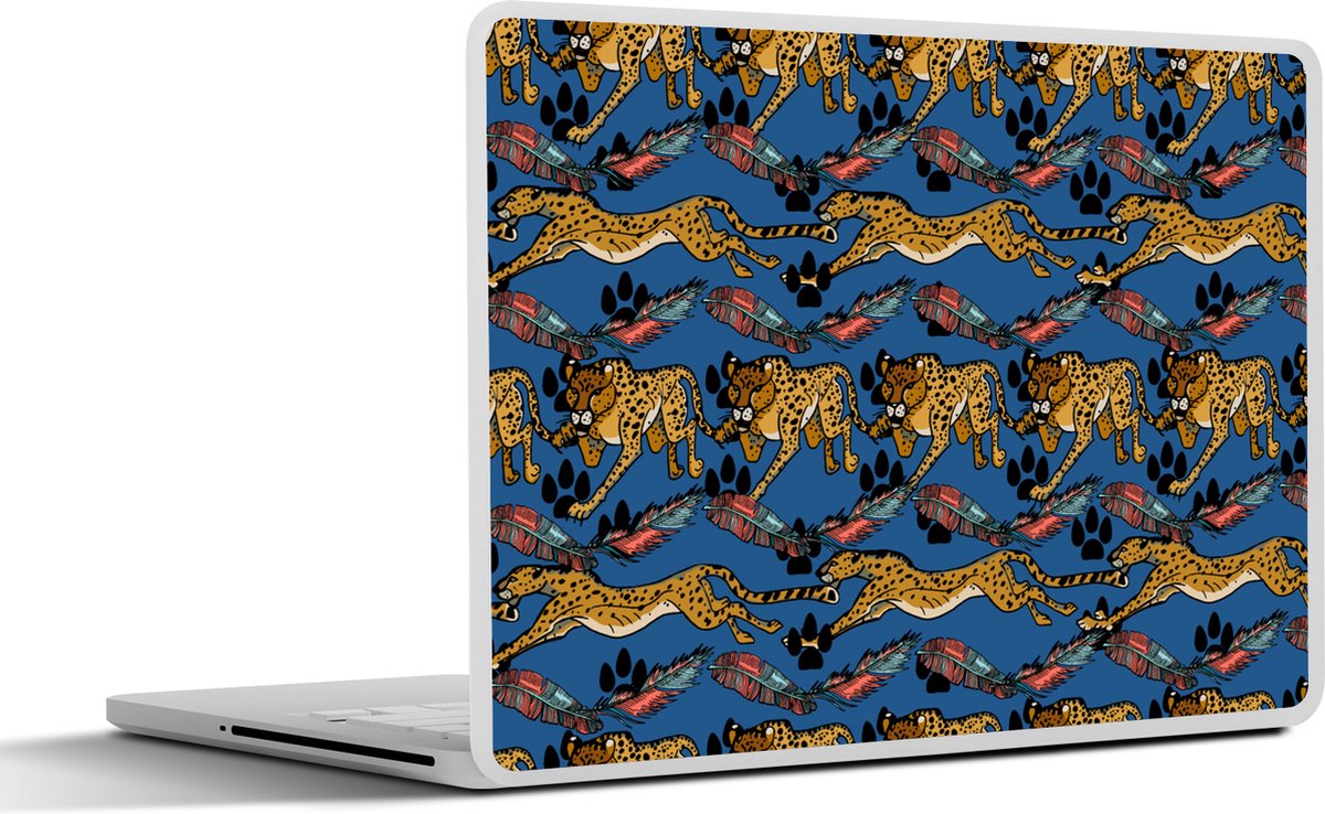 Laptop sticker - 17.3 inch - Patroon - Cheetah - Veren - 40x30cm - Laptopstickers - Laptop skin - Cover