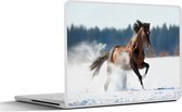 Laptop sticker - 13.3 inch - Paard - Sneeuw - Winter - 31x22,5cm - Laptopstickers - Laptop skin - Cover