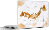 Sticker ordinateur portable - 17,3 pouces - Peinture - Japon - Wereldkaart
