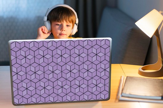 Autocollant pour ordinateur portable - 17,3 pouces - 3D - Motifs - Blocs - 40x30cm - Autocollants pour ordinateur portable - Skin pour ordinateur portable - Couverture