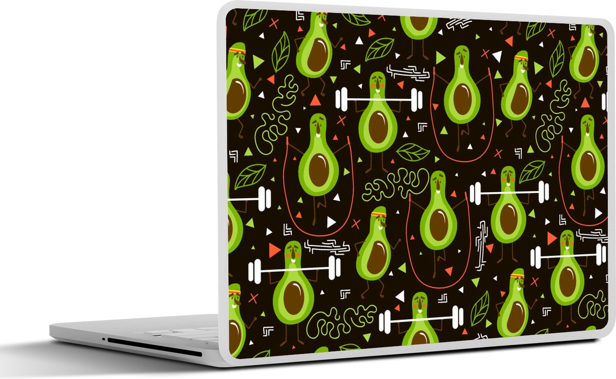 Laptop sticker - 11.6 inch - Avocado - Fitness - Patronen - 30x21cm - Laptopstickers - Laptop skin - Cover