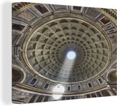 Canvas Schilderij Het hele plafond van het Pantheon in Rome - 40x30 cm - Wanddecoratie