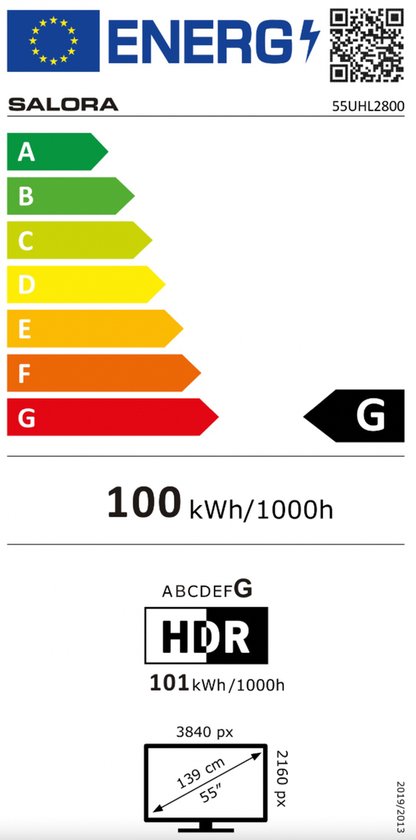 Salora 55UHL2800 - 55 inch - 4K LED - 2022