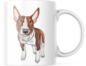 Dog Lover Mok met tekst: bull terrier bruin wit | Honden Liefhebber | Honden Spreuk | Cadeau | Grappige mok | Koffiemok | Koffiebeker | Theemok | Theebeker
