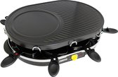 Zanussi - RCZ32 - Appareil à raclette multifonctions - 3 in 1 Raclette, grill et crêpière - 8 personnes - Noir