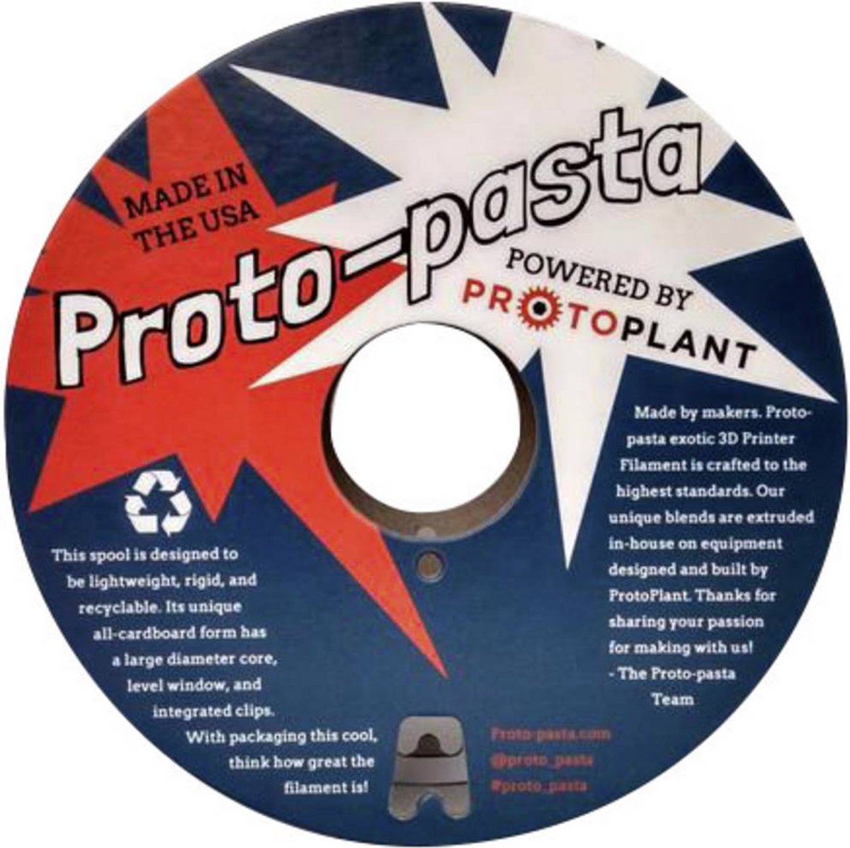 Proto-Pasta FEP11705 Filament PLA magnetisch 1.75 mm 500 g Grijs 1 stuk(s)