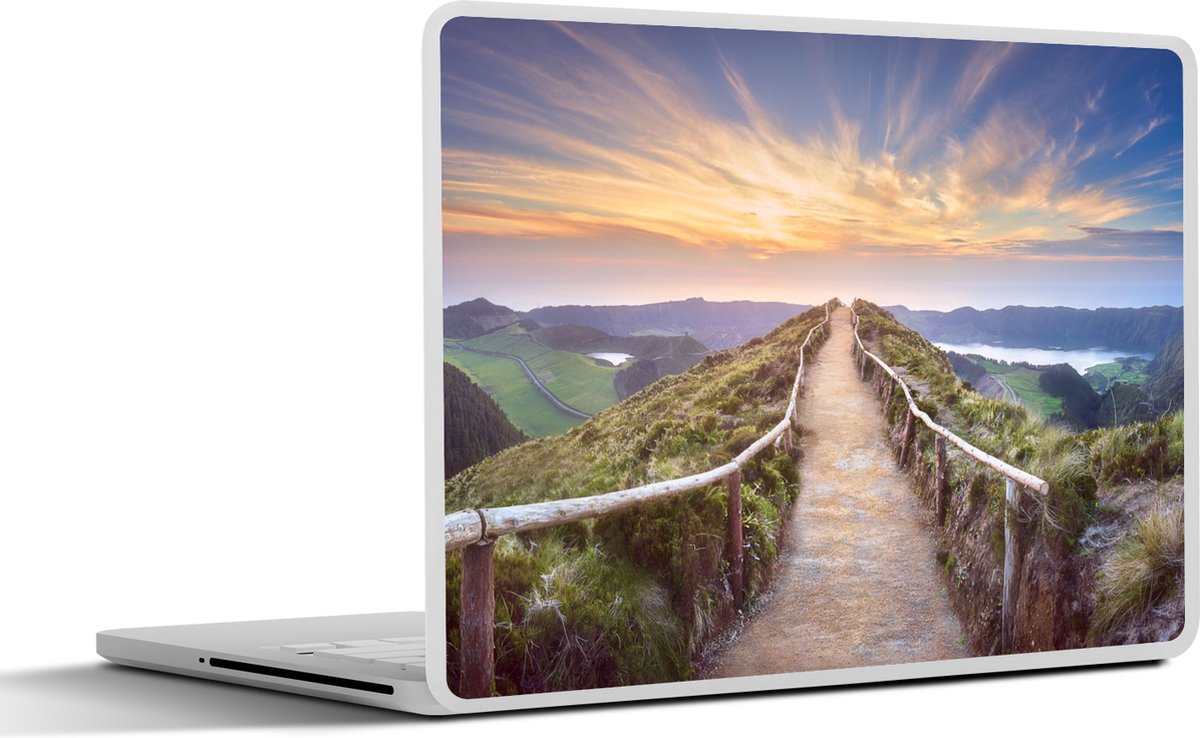 Laptop sticker - 10.1 inch - Bergen - Natuur - Pad - 25x18cm - Laptopstickers - Laptop skin - Cover