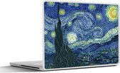 Laptop sticker - 13.3 inch - Sterrennacht - Schilderij - Oude meesters - Vincent van Gogh - 31x22,5cm - Laptopstickers - Laptop skin - Cover