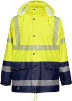 Opsial regenjas - Darius - High Visibility - geel/marine blauw - maat XL