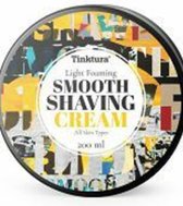 Tinktura -Scheercrème - Smooth Shaving cream - Verzacht baardharen - Verzorgend - Vocht inbrengend - Natuurlijk - Cocos - Hibiscus - Citroen - Methol