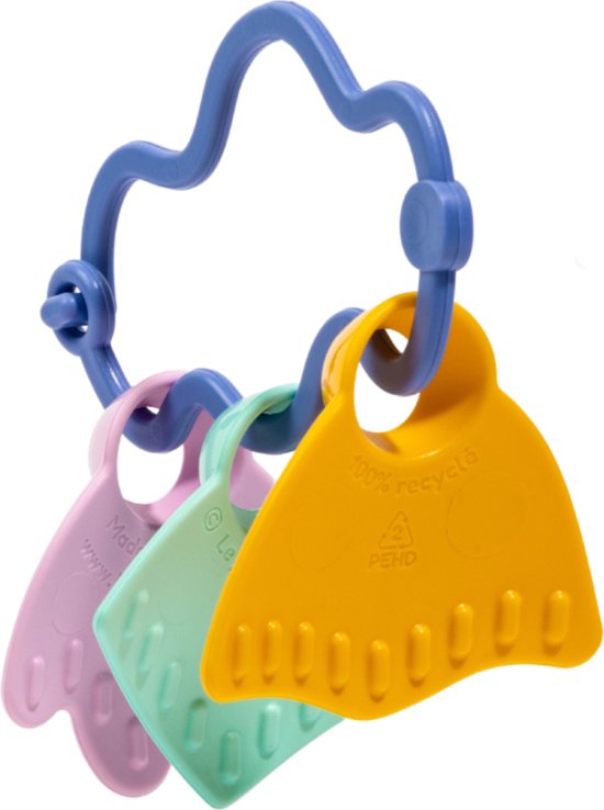 Baby Bijtspeeltje - Rammelaar - Gefabriceerd in Europa - Duurzaam Speelgoed vanaf 6 maanden