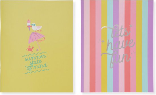 Kangaro schriften - Beach Happy - A5 - lijn - 4 stuks