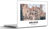 Laptop sticker - 10.1 inch - België - Brugge - Huis - 25x18cm - Laptopstickers - Laptop skin - Cover