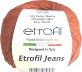 ETROFIL-Jeans Haak- en Breigaren - Terracotta 60 - 55% Katoen 45% Acryl
