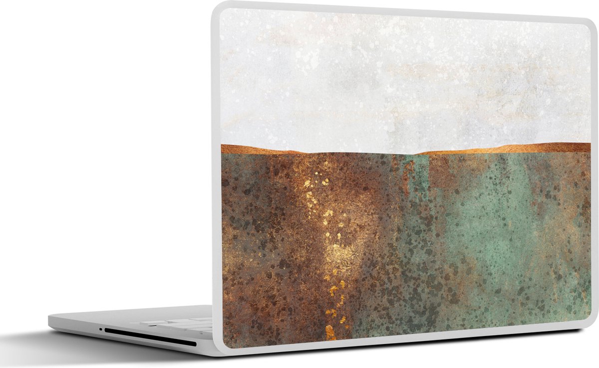 Laptop sticker - 13.3 inch - Abstract - Luxe - Goud - 31x22,5cm - Laptopstickers - Laptop skin - Cover