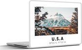 Laptop sticker - 12.3 inch - Amerika - Bergen - Winter - Bos - 30x22cm - Laptopstickers - Laptop skin - Cover