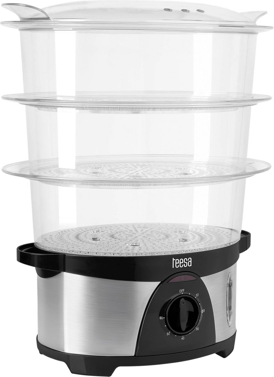 Bol.com Teesa TSA0035 - Voedselstomer, drie lagen, 750 Watt aanbieding