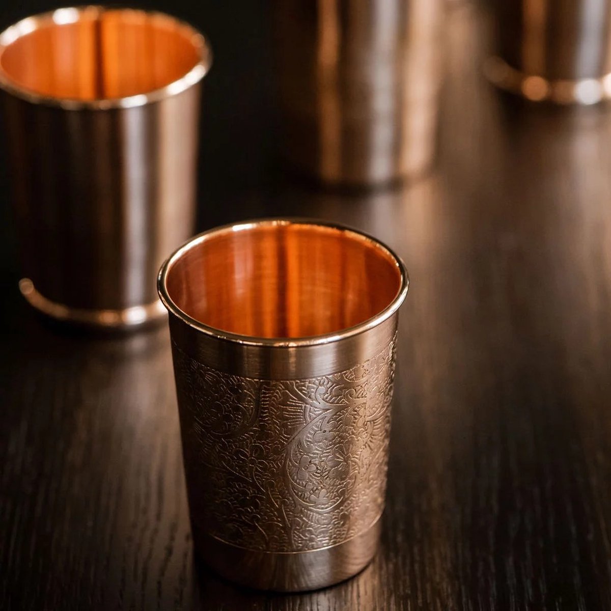Koperen drinkbeker - Het Gouden Tijdperk