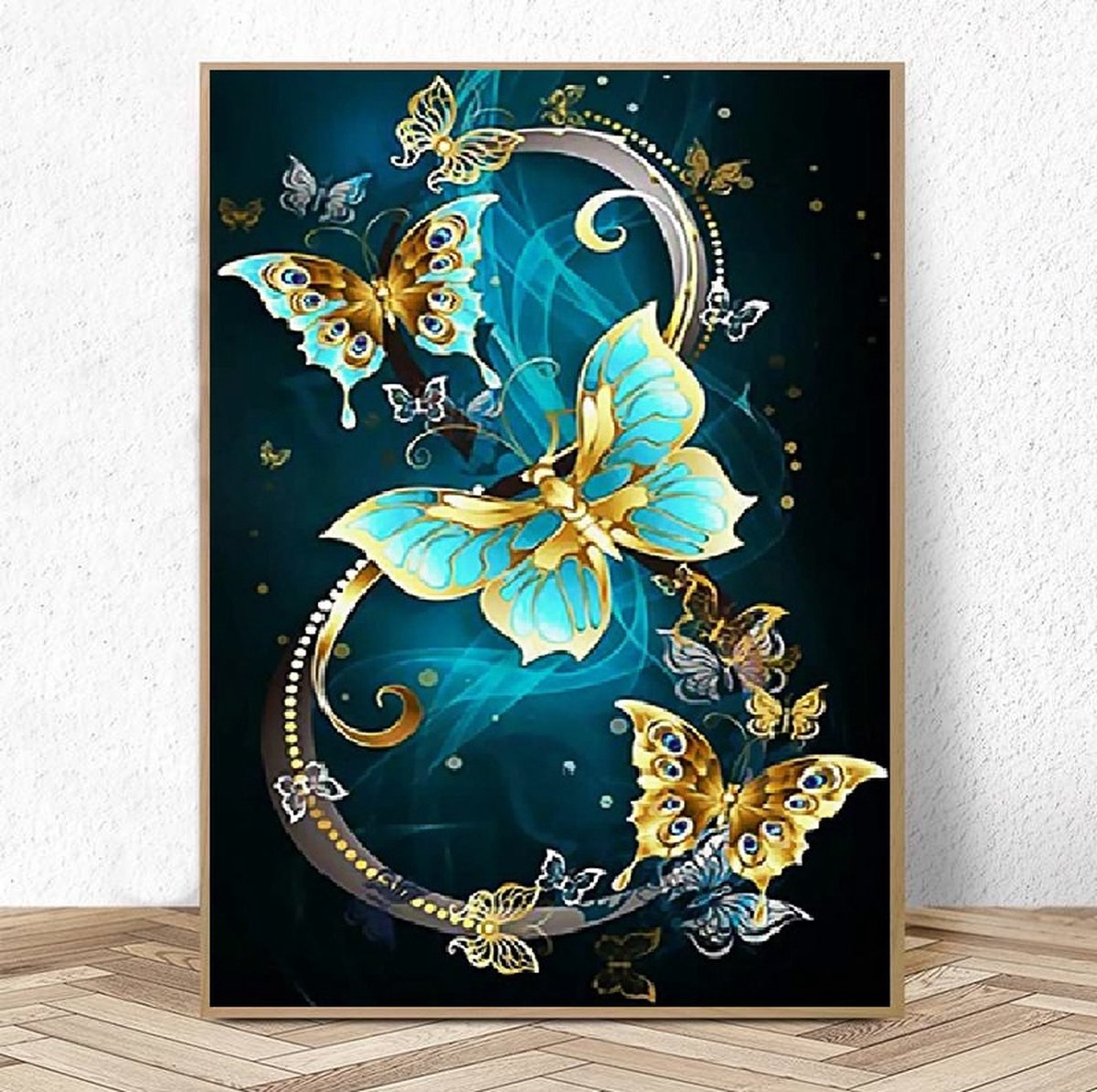Lienz® Diamond Painting volwassenen 40x50cm – Rond – Vlinders – Volledig - Pakket Volwassenen — afbeelding 4