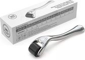 Dermarolling - Titanium dermaroller - 540 actie  premium silver- 0.5mm incl. Beschermkap en Opbergdoosje - dermaroller haargroei - dermaroller 0.5