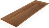 COM-FOUR® houten dienblad - stijlvol decoratief dienblad in walnootlook - modern houten dienblad - geschikt voor dagelijks gebruik en geweldige decoratie (1 stuk - bruin - 60x20cm)