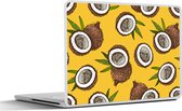 Laptop sticker - 15.6 inch - Kokosnoot - Hawaii - Tropisch - Bladeren - Design - 36x27,5cm - Laptopstickers - Laptop skin - Cover