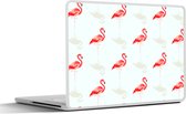 Laptop sticker - 13.3 inch - Flamingo - Dieren - Patronen - 31x22,5cm - Laptopstickers - Laptop skin - Cover