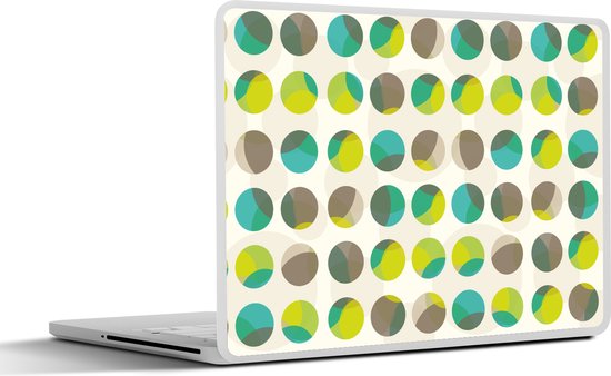 Autocollant pour ordinateur portable - 14 pouces - Cercle - Vert - Motif - 32x5x23x5cm - Autocollants pour ordinateur portable - Peau pour ordinateur portable - Couverture
